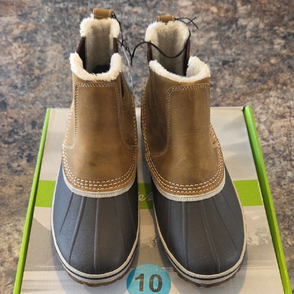 Eddie Bauer Size 10 NEW Women's Waterproof Leather Brown Snow Winter Boots - Picture 2 of 10